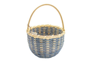 A blue Easter basket created by 'Round the Mountain artisan Amanda Sprinkle.